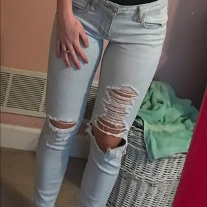 Light wash jeans